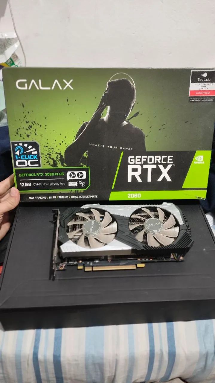 Placa de Vídeo Galax GeForce RTX 2060 1-Click OC Plus 12GB