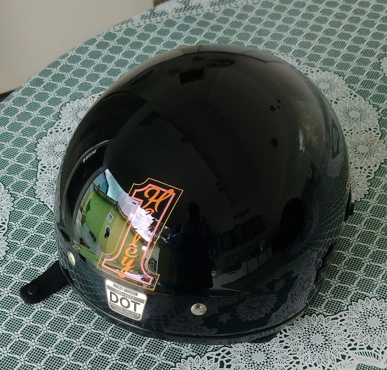 CAPACETE AMERICANO ESTILO OLD SCHOOL - ORIGINAL HARLEY DAVIDSON  - Foto 2