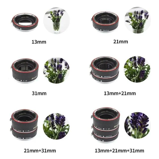 Tubo Extensor Macro Af Para Canon Eos Ef - Ef-s Mount Metal - Foto 2