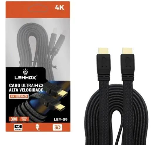 Cabo HDMI 3 Metros HD Alta Velocidade 2.0 4K Ultra HDTV 1080P LEHMOX LEY-09 - Foto 2