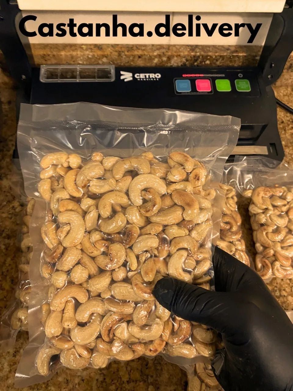 Castanhas de Caju em Pacote a vácuo 