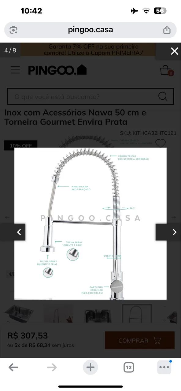 Vendo pia de embutir com acessórios  - Foto 5