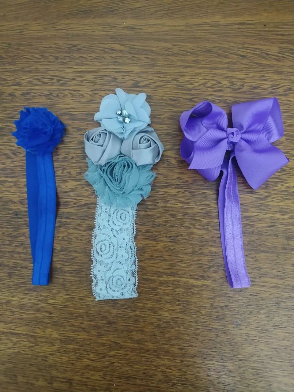 Kit De Laços Escuros Floridos Para Bebês