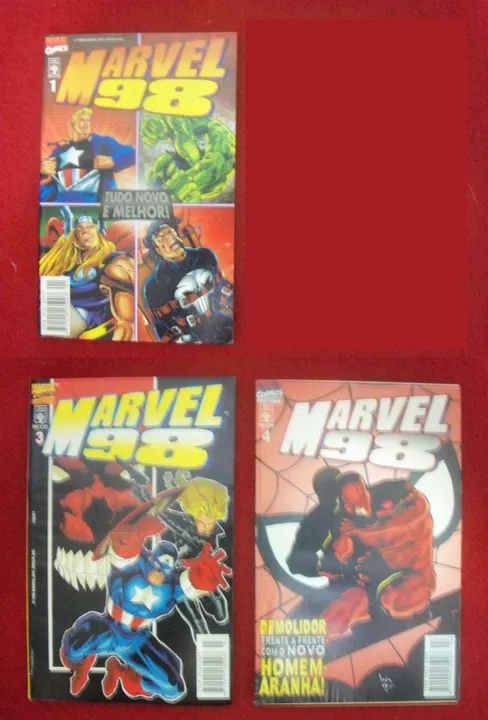 Lote Marvel 98 nºs 1, 3 e 4 (três edições) CTCRXX