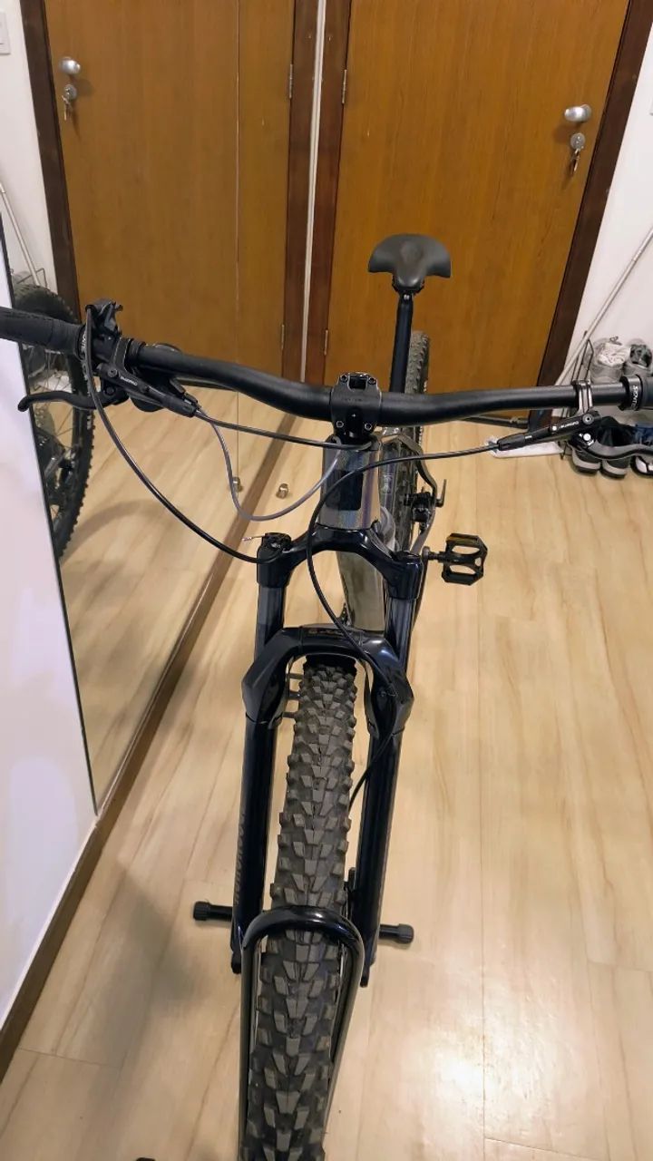 Bicicleta Sense Impact Carbon Pro 29 12v Cinza/dourado Tam M