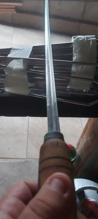Espeto antigo de inox - Foto 2