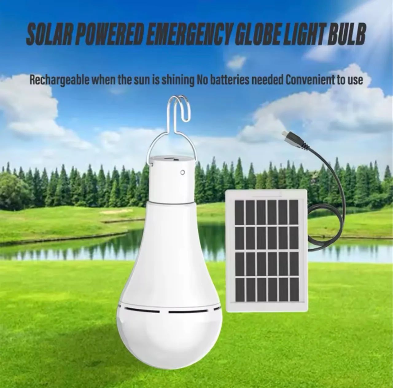 Lâmpada Solar LED Portátil à Prova dÁgua para Área Externa - Foto 3