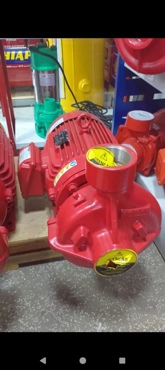 BOMBA DE COMBATE INCENDIO 15CV TRIF 220/380V PRESSAO MAX 67 VAZAO MAX 68,1 SOMAR