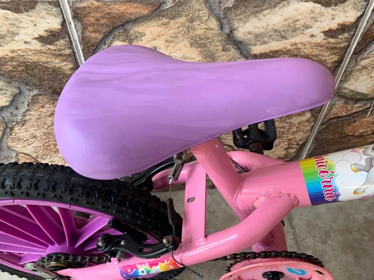 Bicicleta Infantil Rosa com rodinhas até 5 anos de idade  - Foto 2