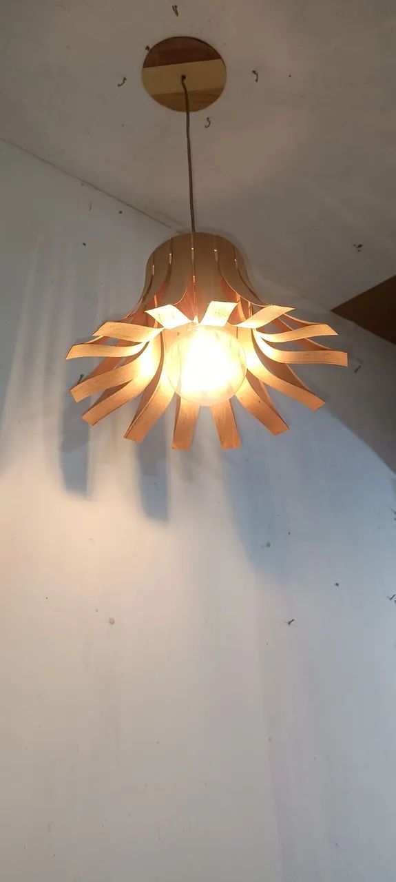 Luminária em madeira 115,00 por 75,00  - Foto 2