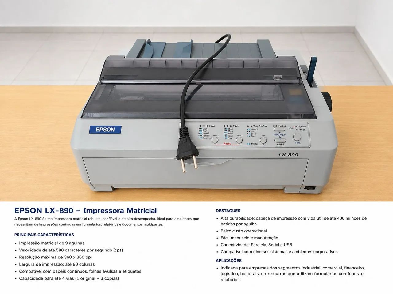 Impressora matricial FX 890 - Foto 2