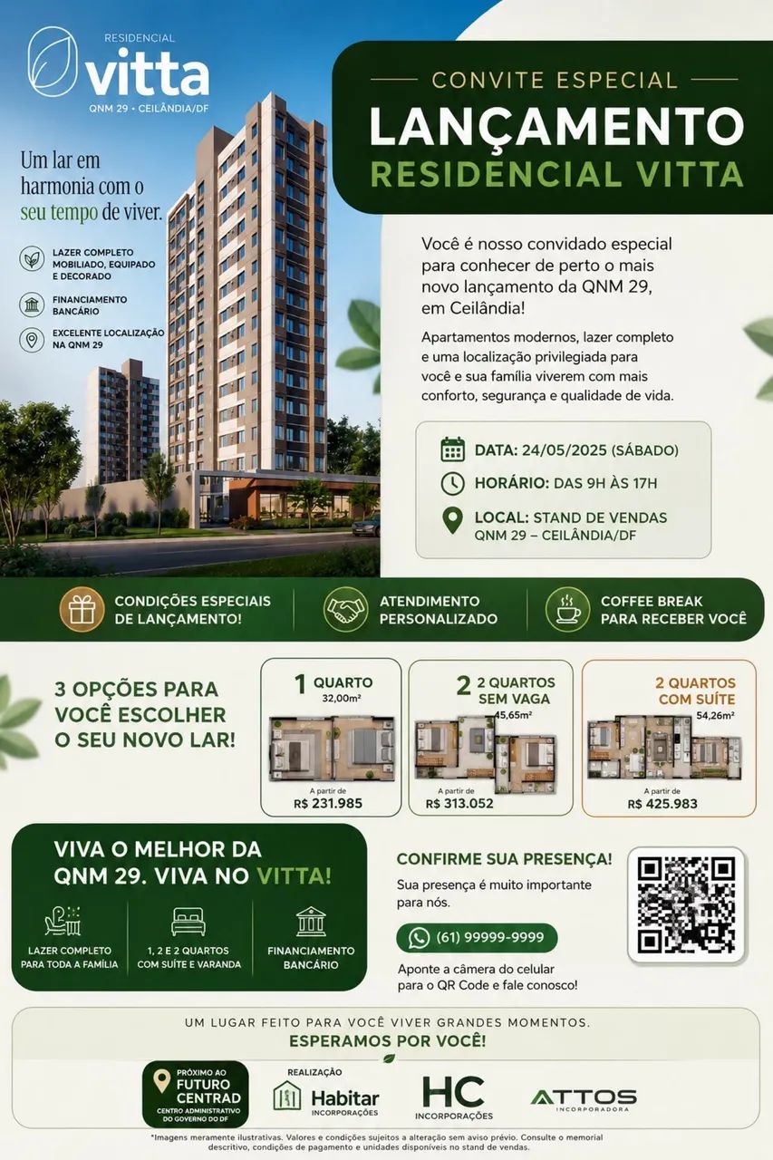 Lançamento | Aptos 1 e 2 Quartos | A partir de R$ 232 mil - Foto 3
