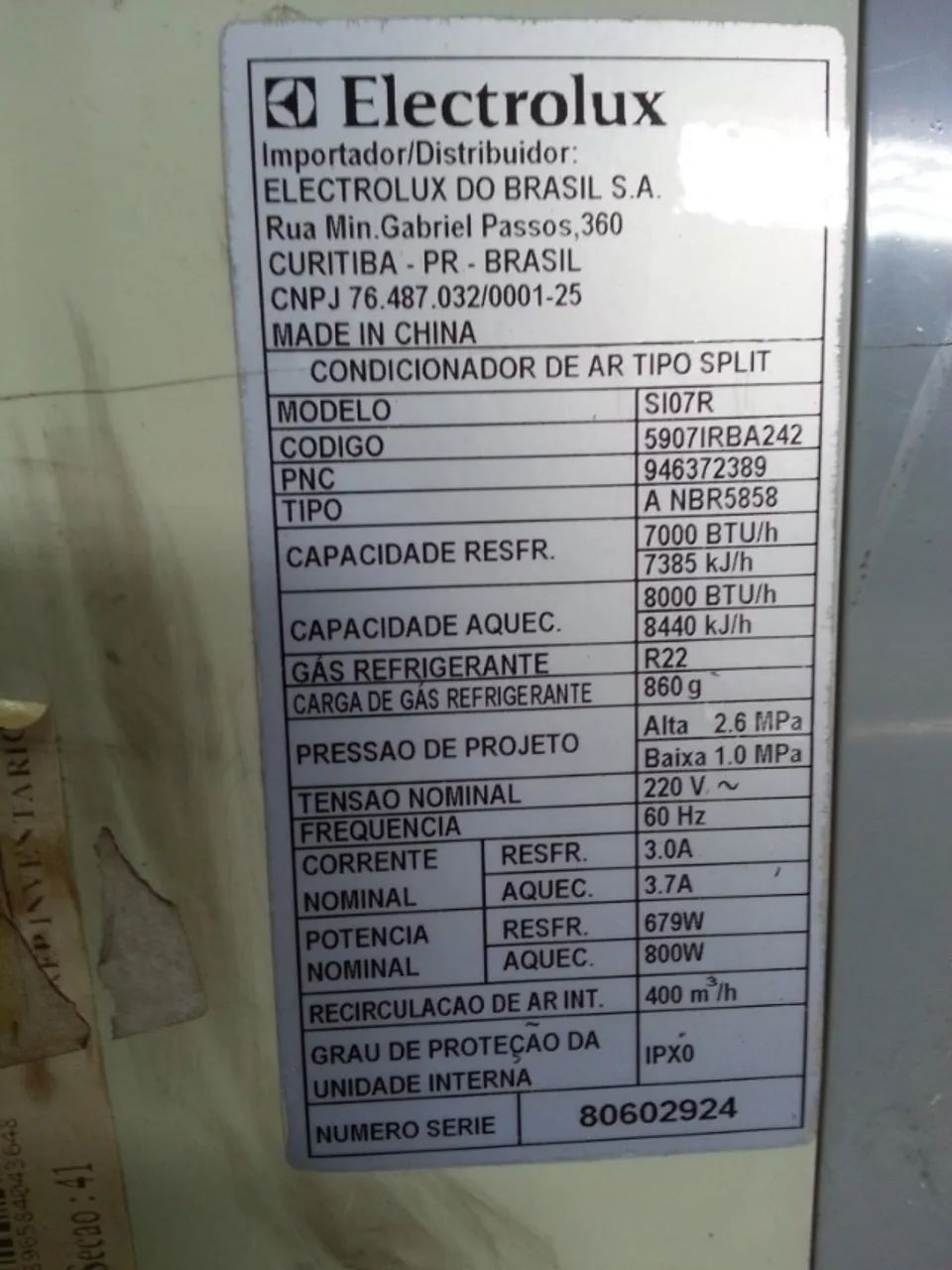 Evaporadora Electrolux 7000 bts - 220v - Com Suporte de Parede - Foto 3