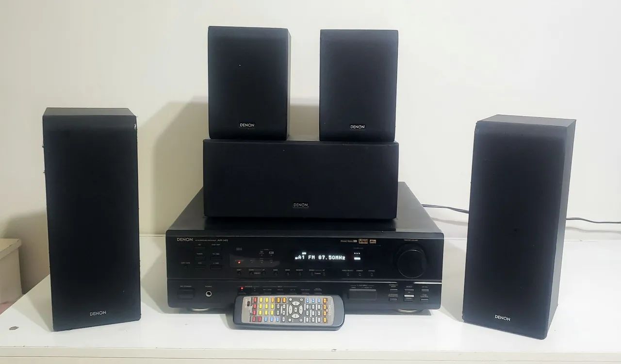 Conjunto Denon Receiver + 05 Caixas Acústicas 