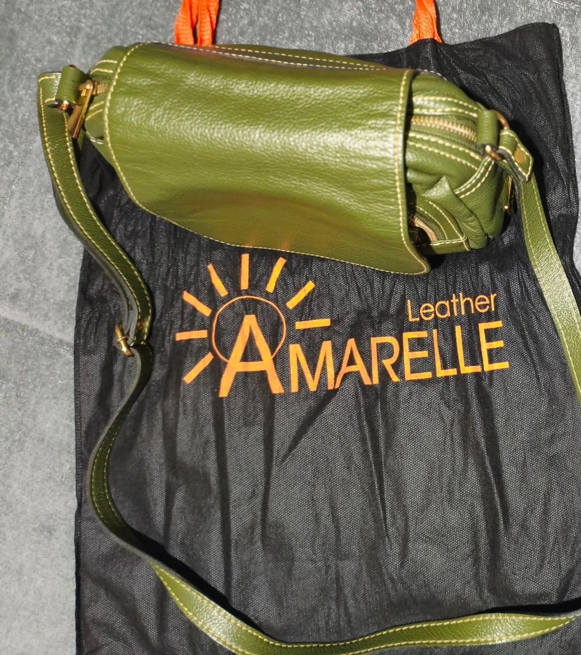 Bolsa de couro legítimo amarelle - Foto 5