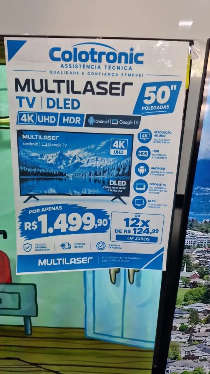TV MULTILASER 50 POLEGADAS 6 MESES DE GARANTIA  - Foto 2