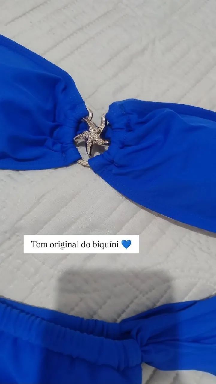 Biquíni shein azul royal G (novo!) - Foto 4