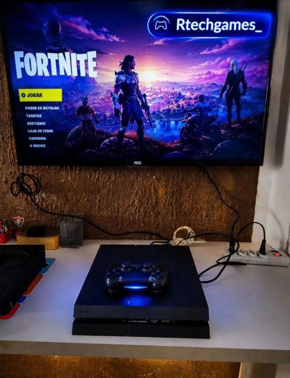 PS4 + CONTROLE ORIGINAL 