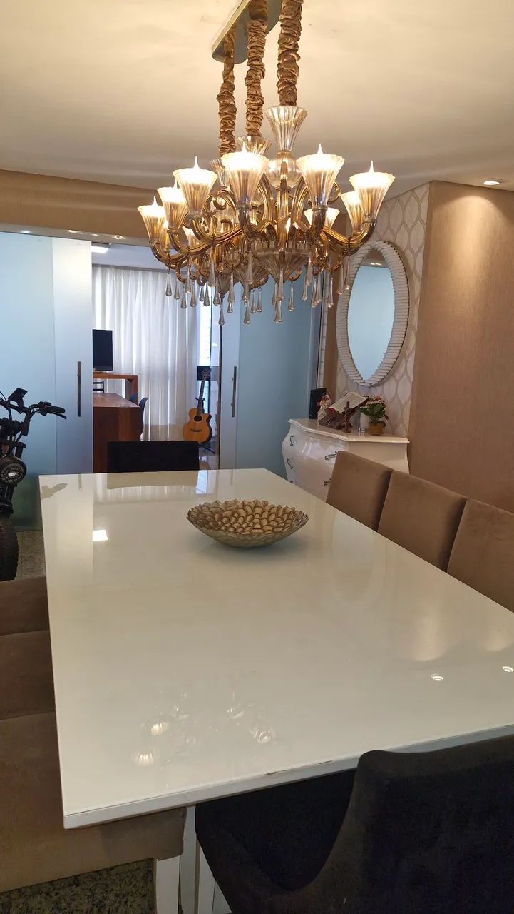 Conjunto mesa de jantar com 8 cadeiras retangular  - Foto 2