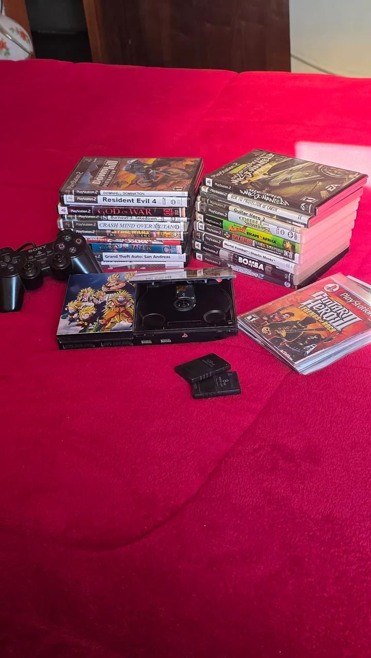 Ps2 playstatio 2 slim sony console com jogos e acessorios  - Foto 2