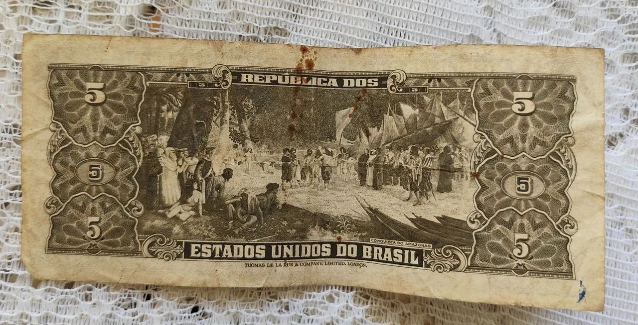 Nota de 5 Cruzeiros Barão do Rio Branco - Foto 2