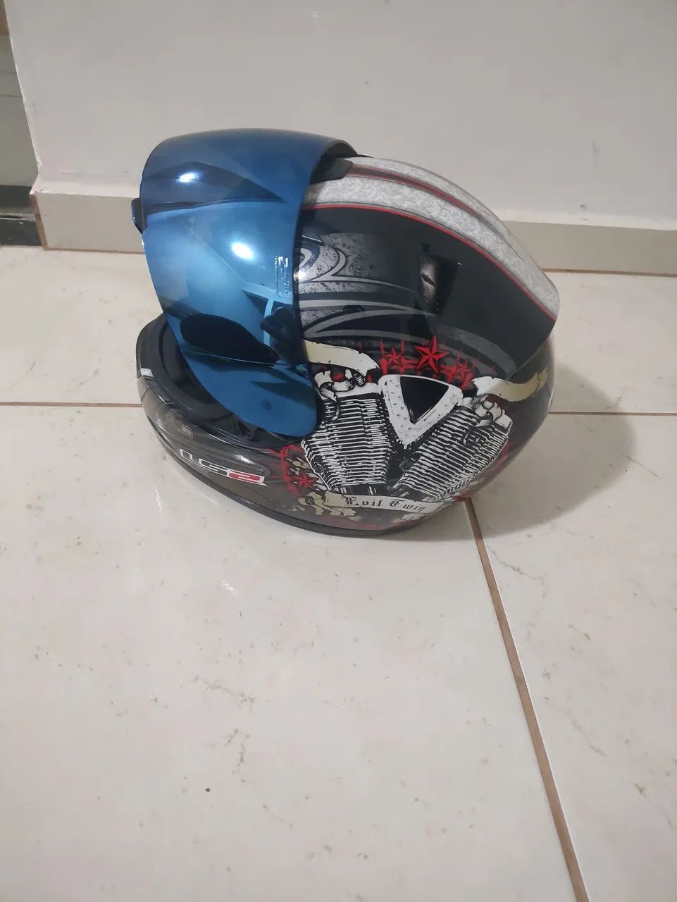 Capacete LS2 número 58 vizeira escura original  - Foto 3