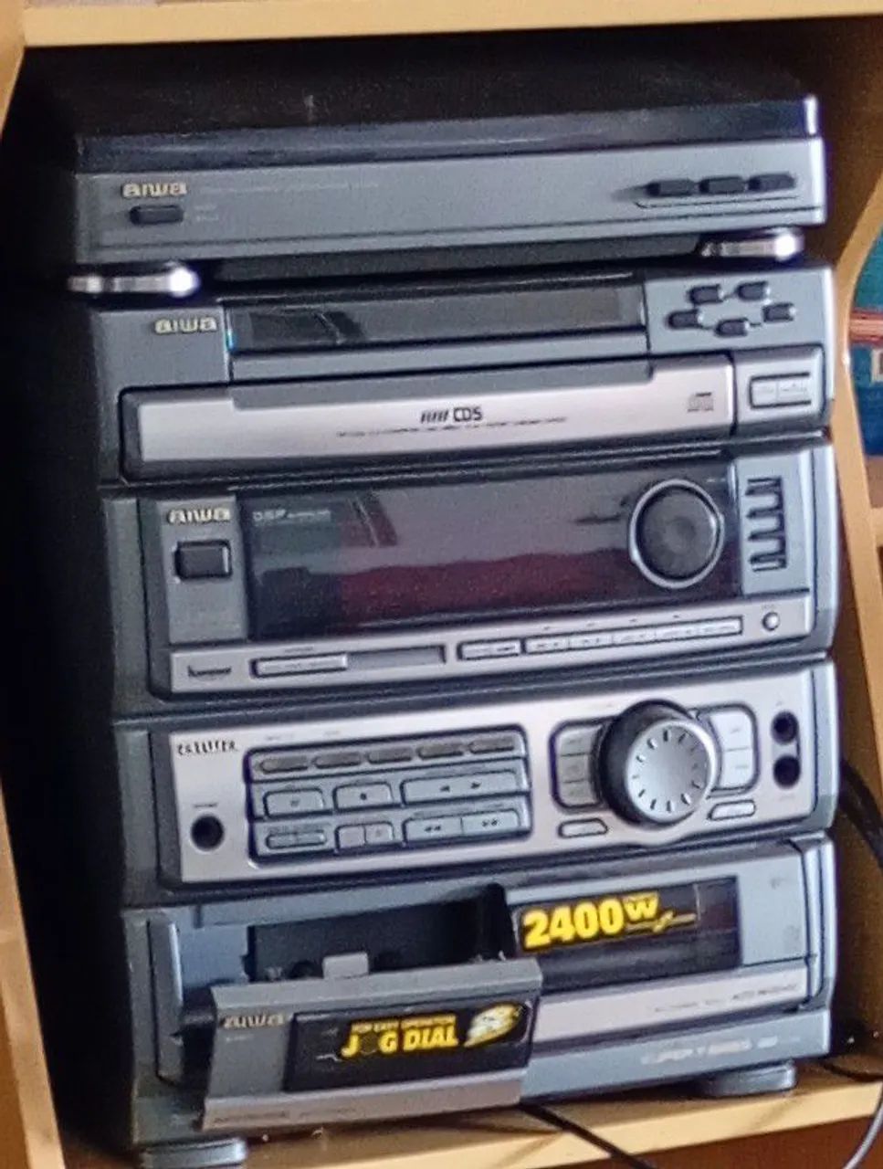 Aiwa com toca vinil