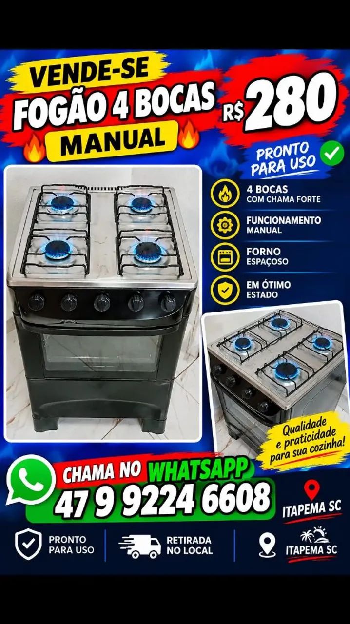 Fogão 4 bocas
