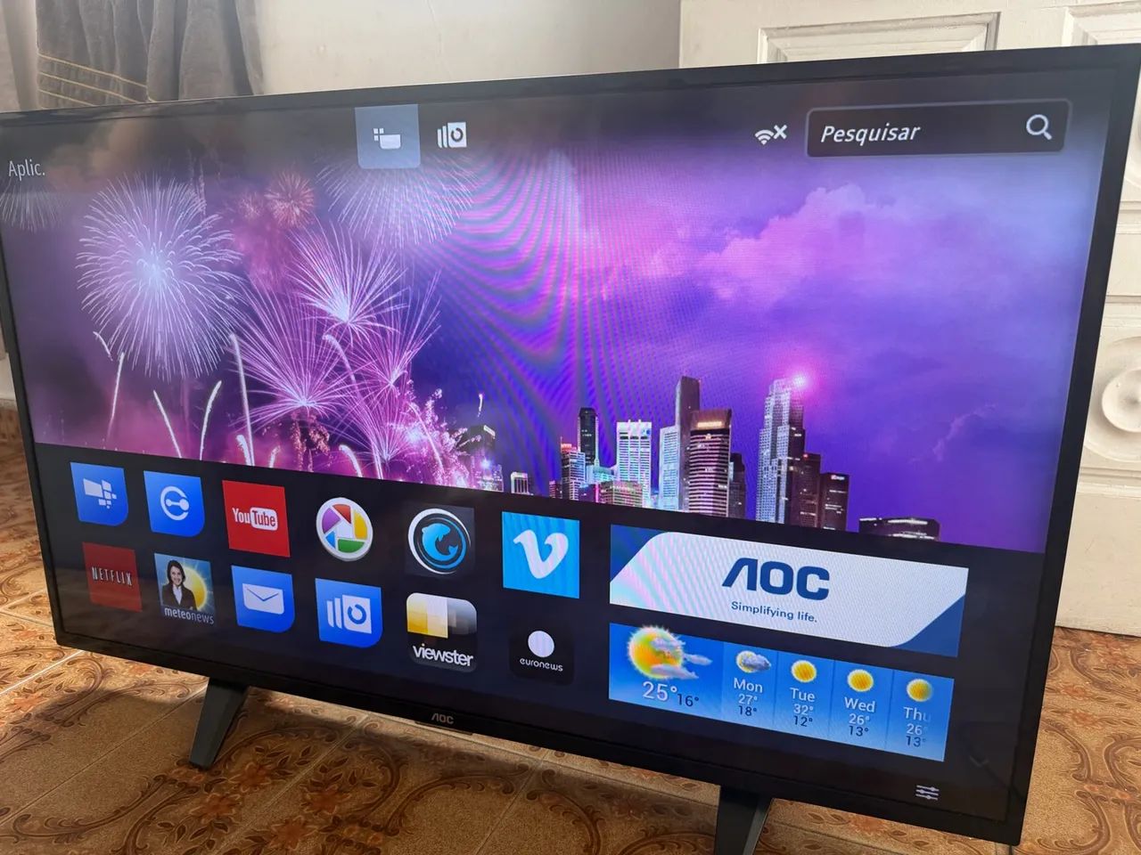 Tv aoc  43 smart funcionando perfeitamente  - Foto 2