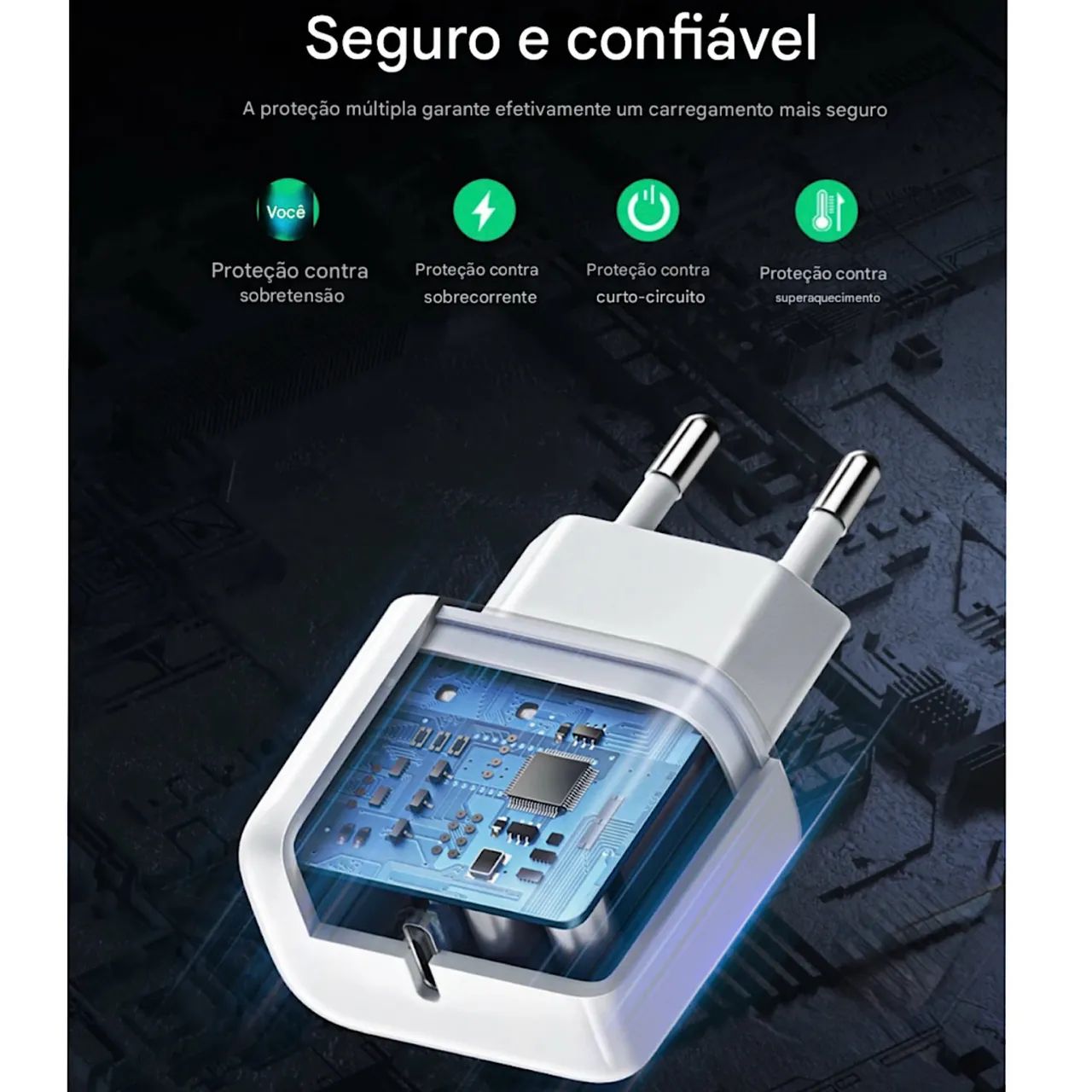 Carregador Ugreen Para IPhone Android Samsung Turbo Fonte USB C - Foto 2