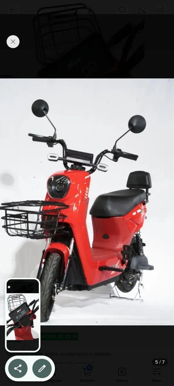 Scooter elétrica, na caixa nunca usada  - Foto 3