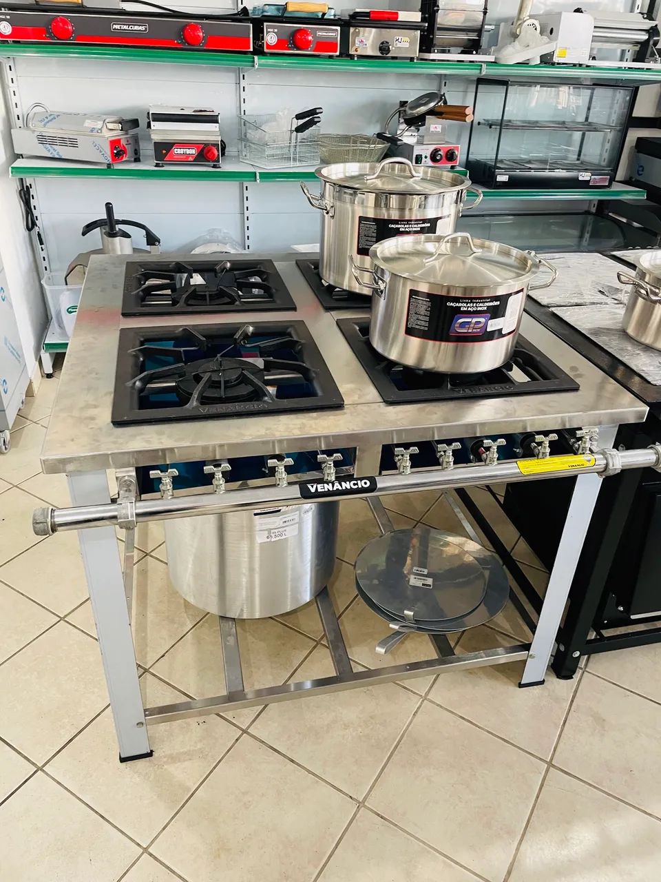 MB Fogão baixa pressão 40x40 INOX - Venâncio 