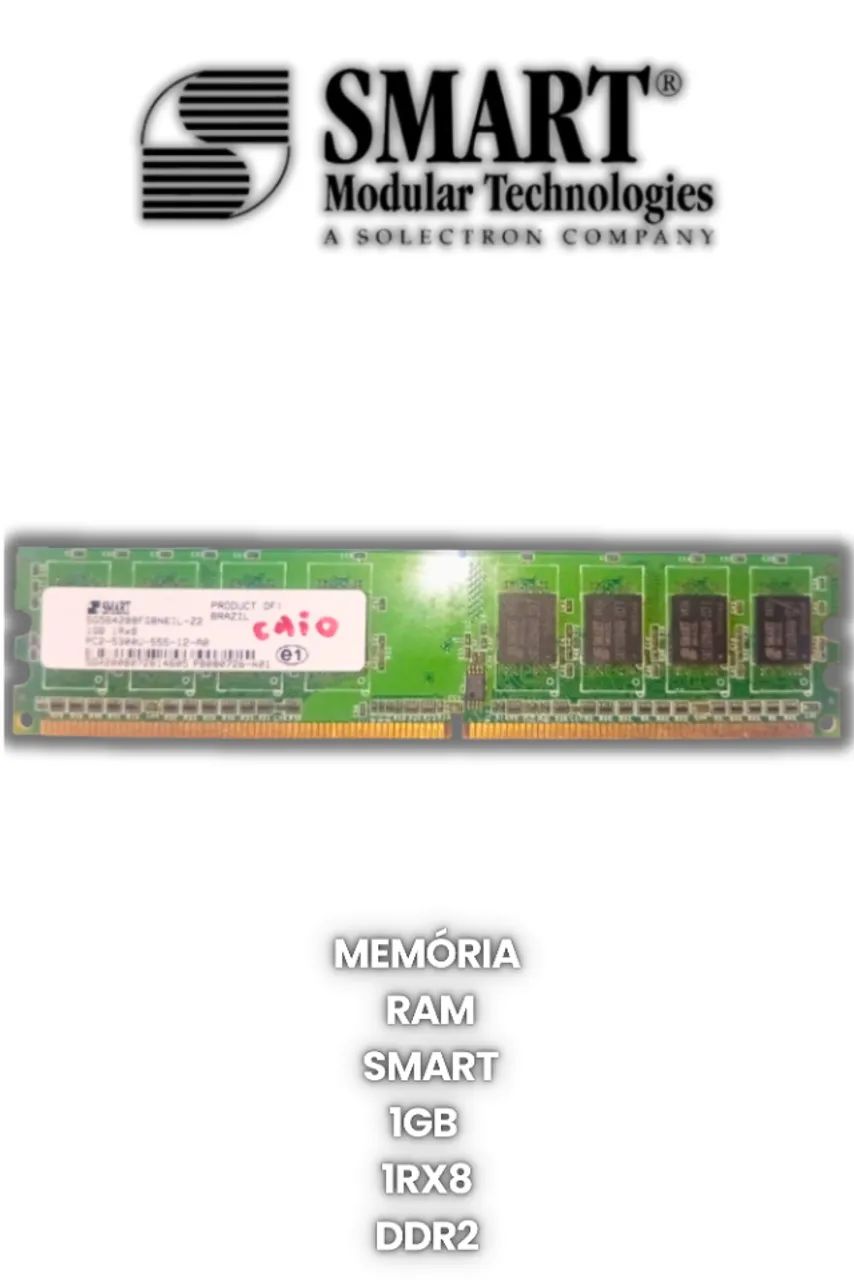 Memória RAM Smart 1 GB DDR2 Usada - Foto 5