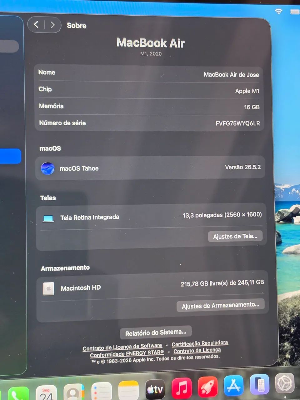 Apple Macbook Air M1 2020 cinza  - Foto 5