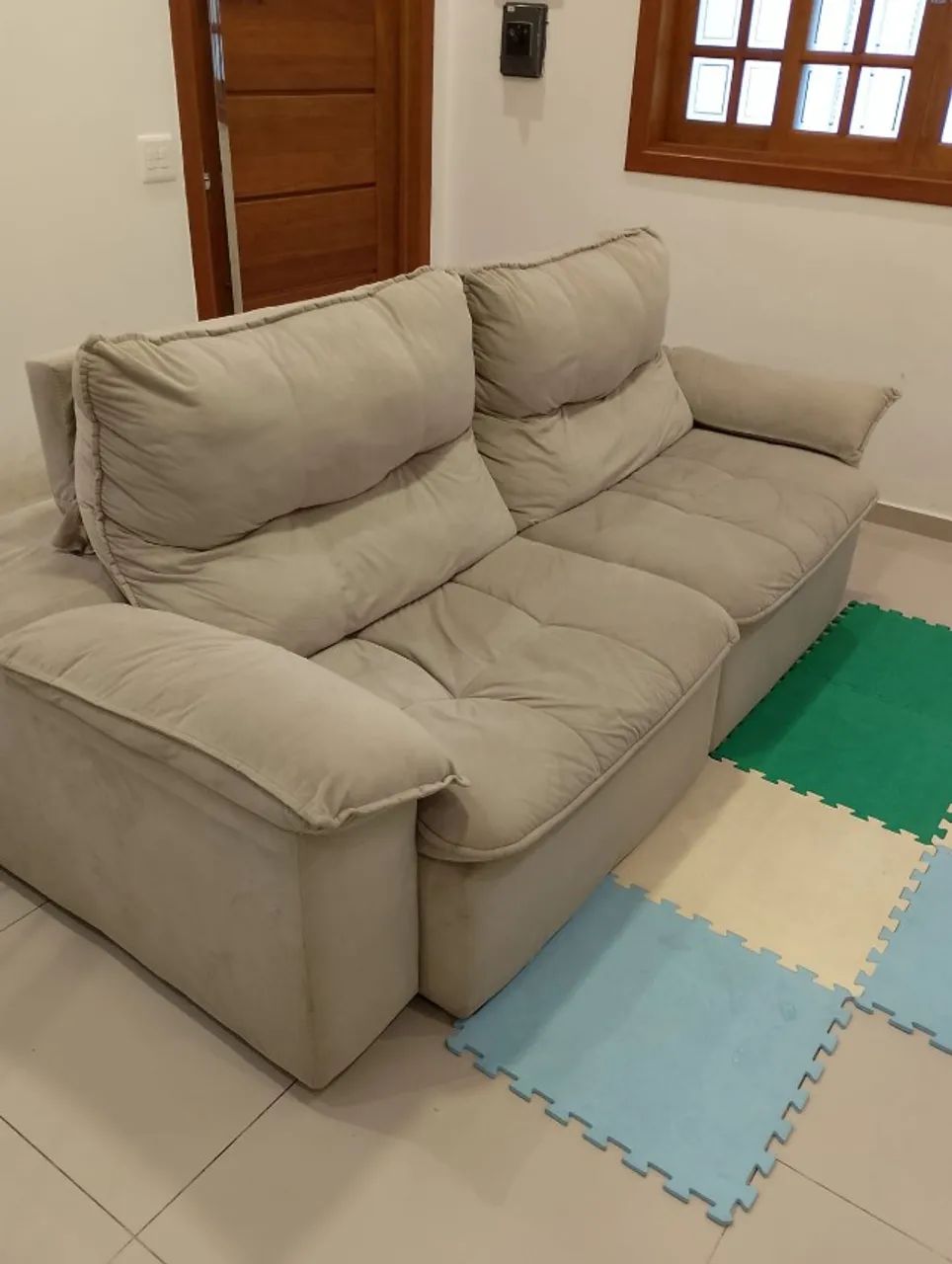 Sofa Retrátil Cinza - Foto 3
