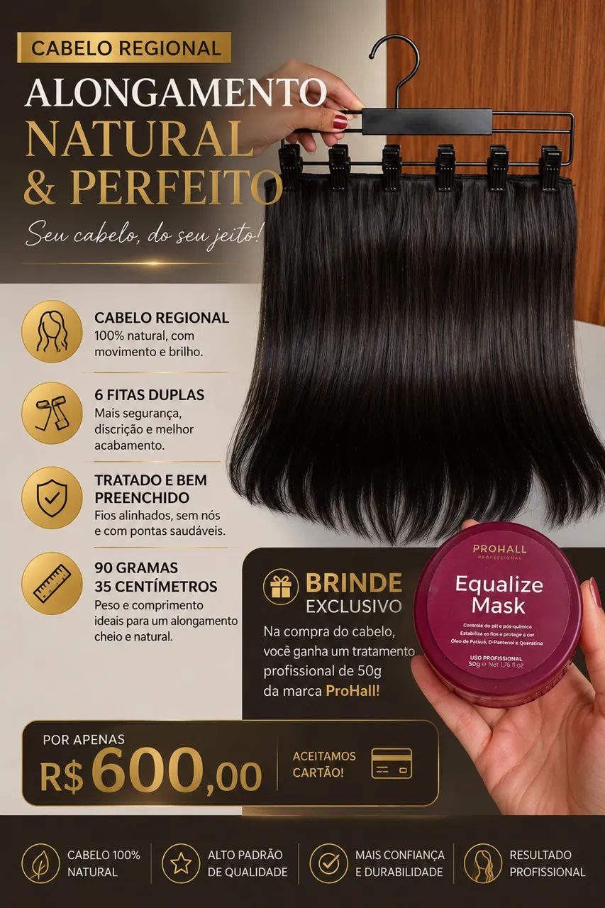 Cabelo Humano Regional Natural
