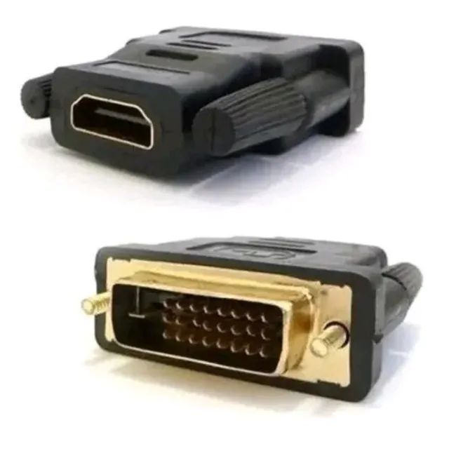 Adaptador de Vídeo DVI Macho 24+1 Pinos para Hdmi Fêmea - Foto 2