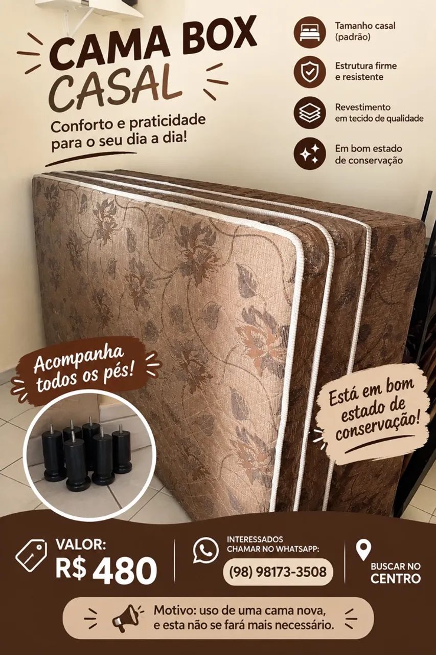 Cama Box casal - $480