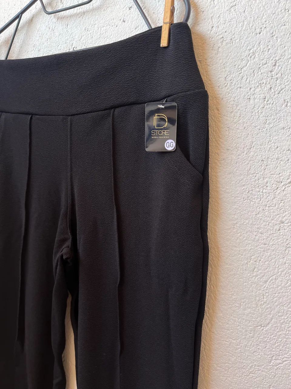 Calça skinny preto GG malha crepe com elastano - Foto 2