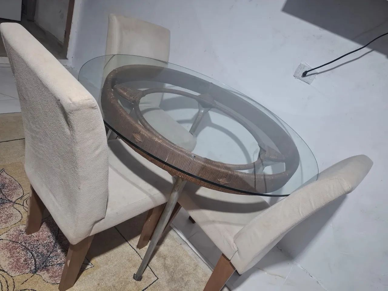 Mesa  design redonda vidro temperado - Foto 5