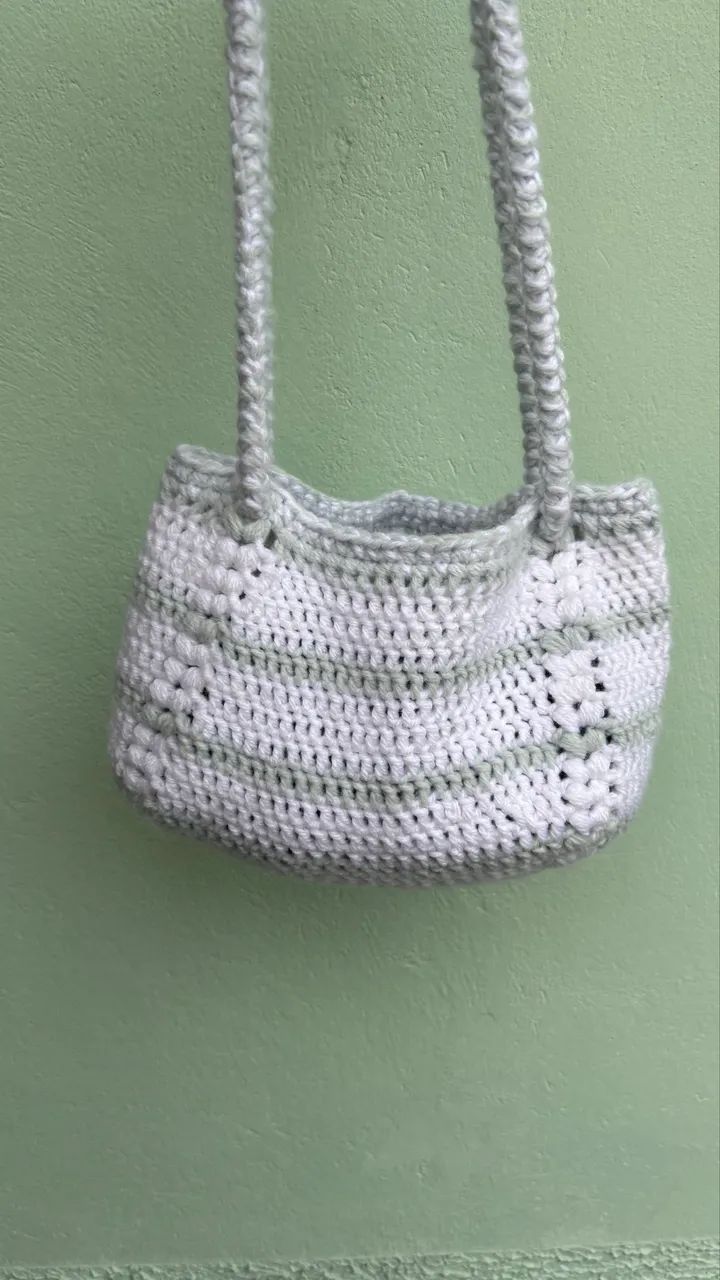 Ocean bag bolsa crochê manual nova - Foto 3