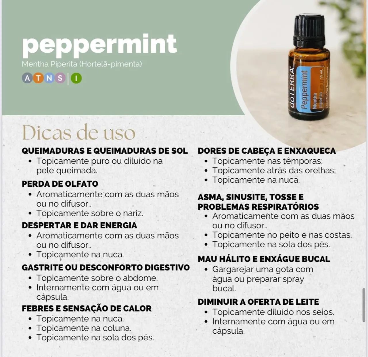 Óleo DoTerra Peppermint