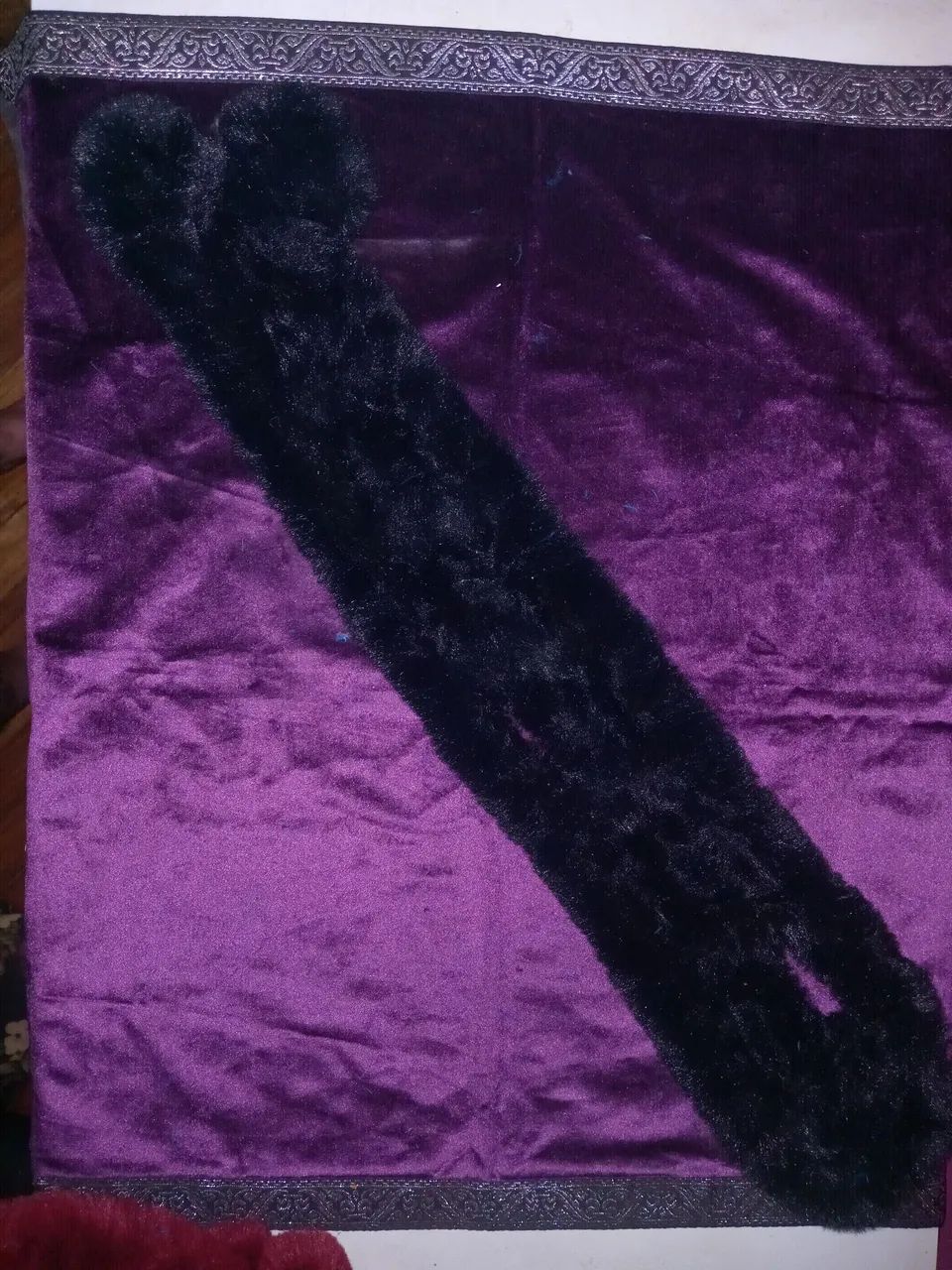 Gola cachecol snood preta pele sintética - Foto 2
