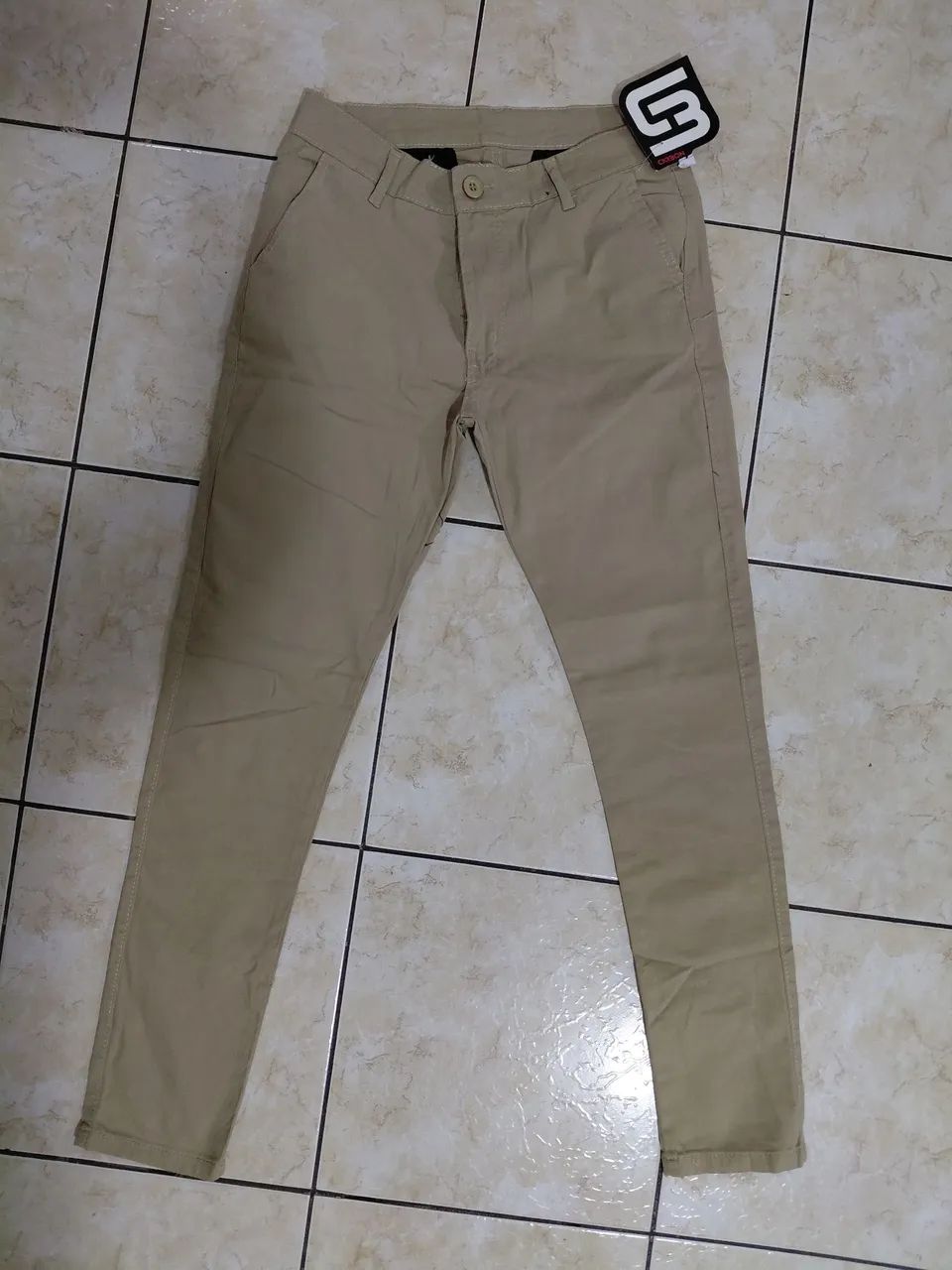 Kit 3 Calças Sarja 38 Masculina Com Elastano de Alta Qualidade e Algodão - Foto 2