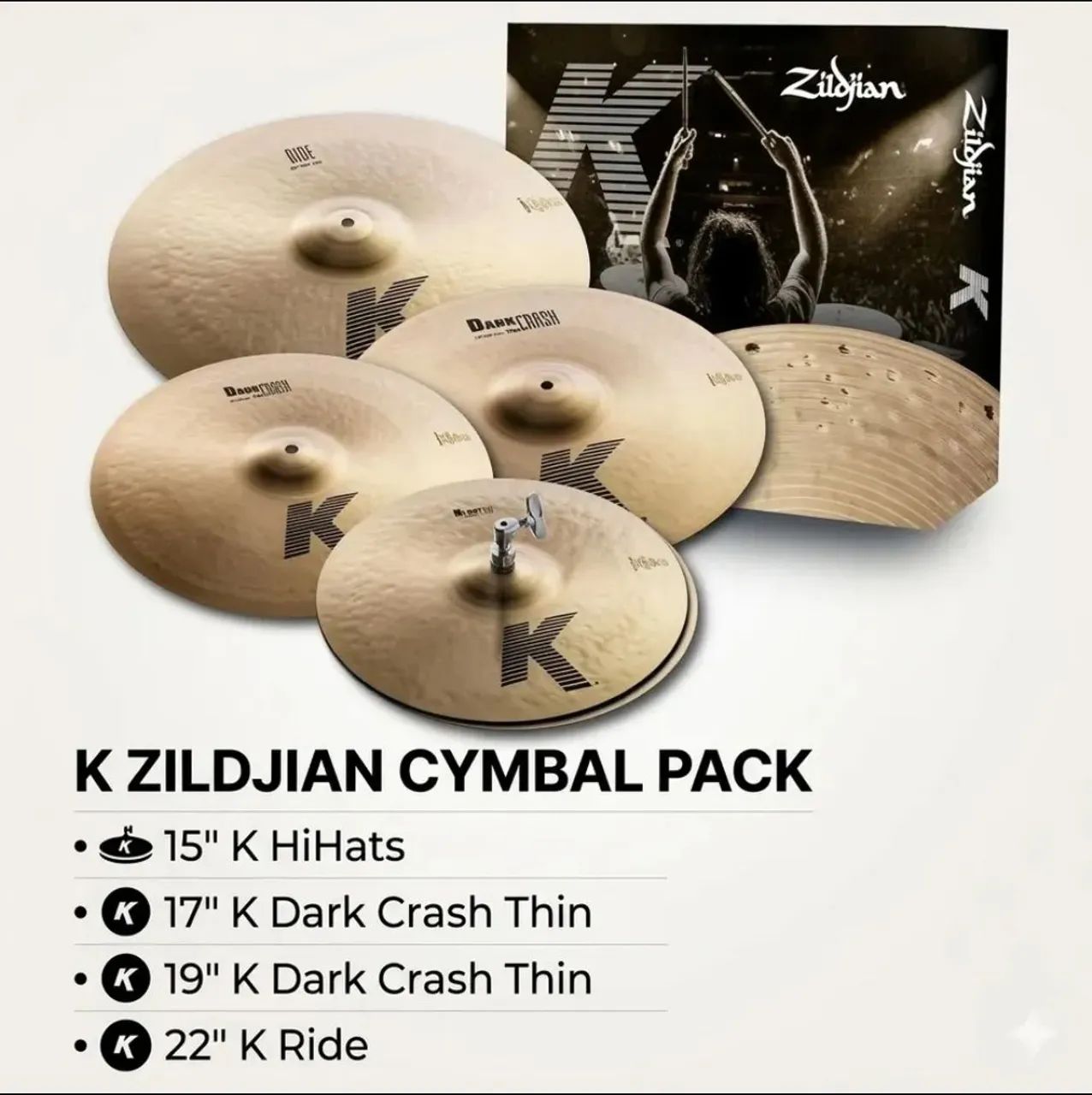Kit de pratos Zildjian K - Foto 2