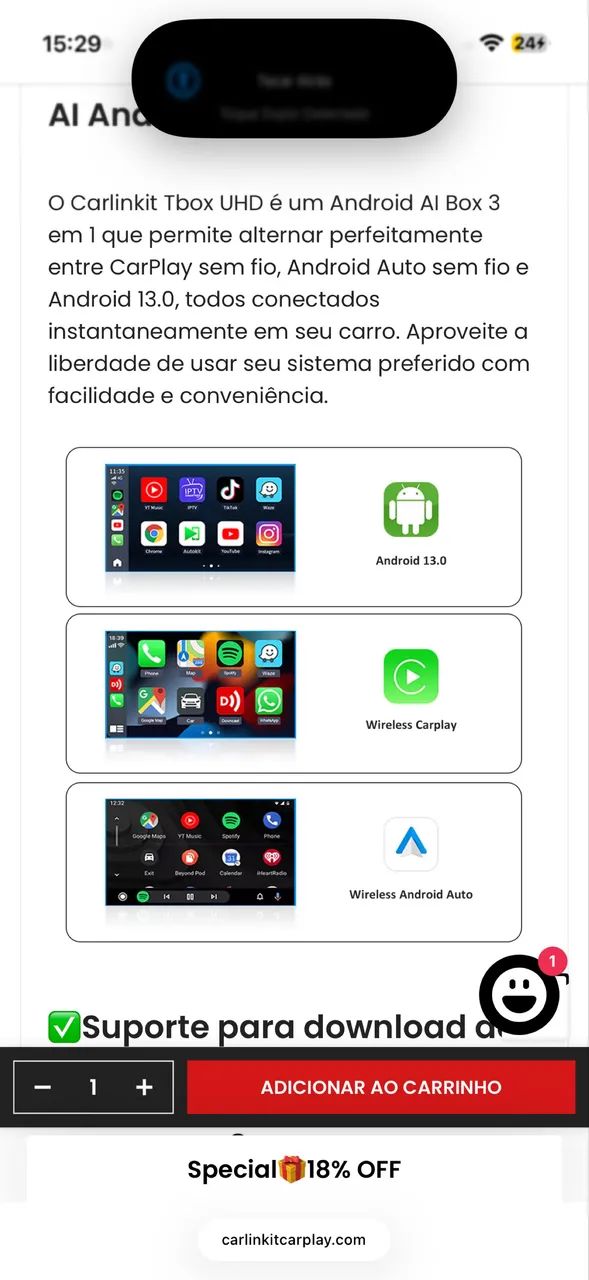 Carlinkit Para todos os veículos  - Foto 3