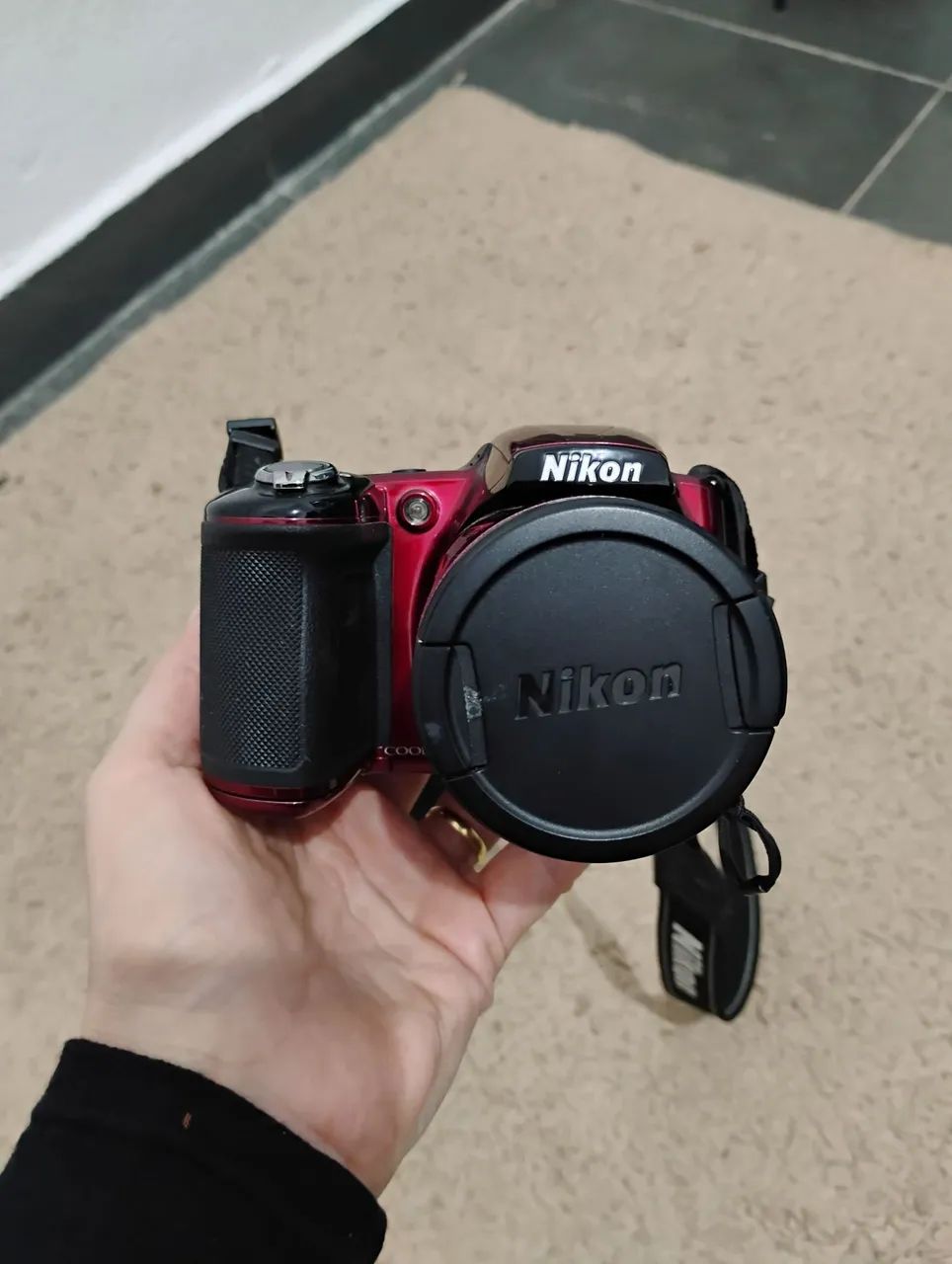 Nikon Coolpix L830 Vermelha - Zoom 34x + Cartão de Memória