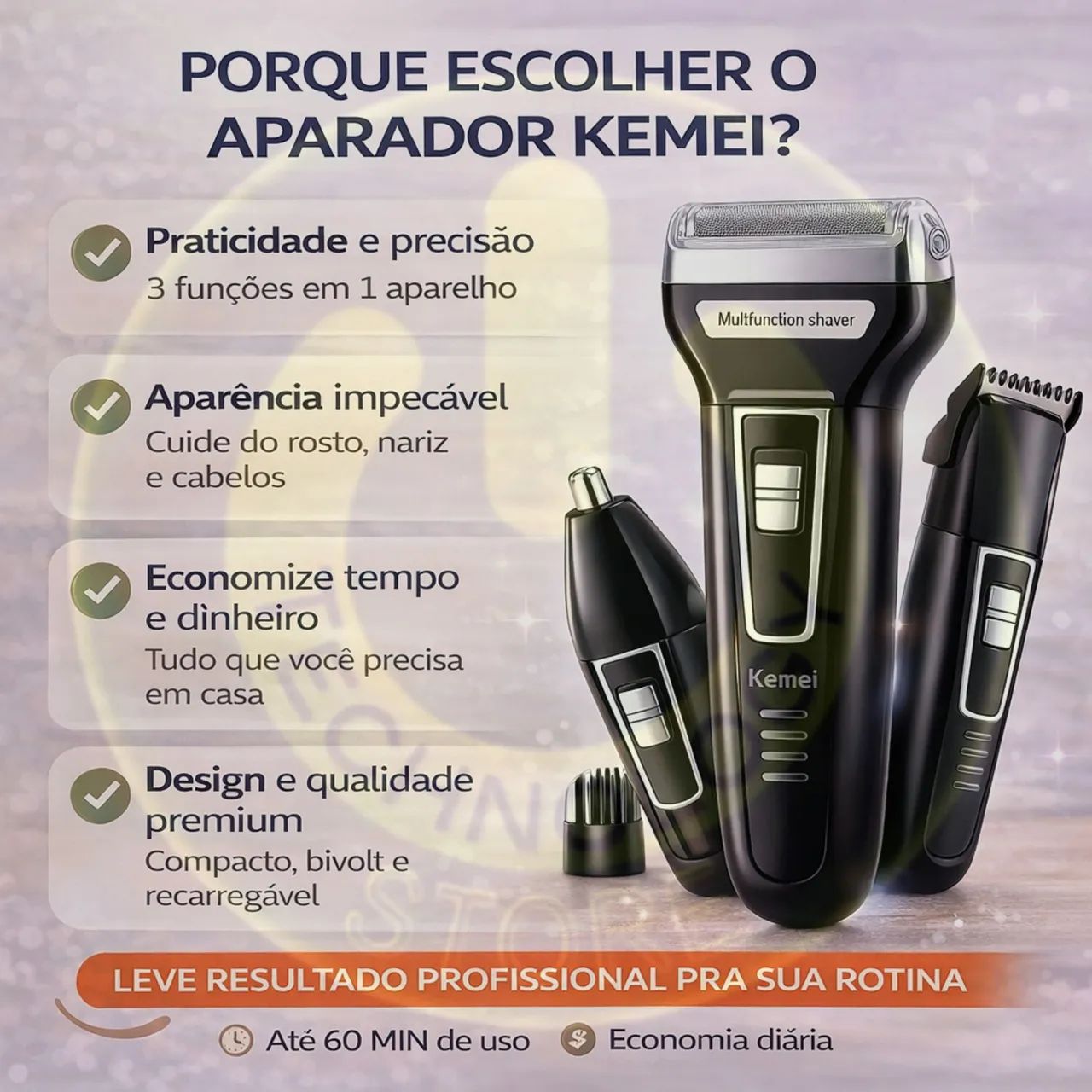 Barbeador Shaver 3 em 1 Masculino Multifuncional A PRONTA ENTREGA  - Foto 5