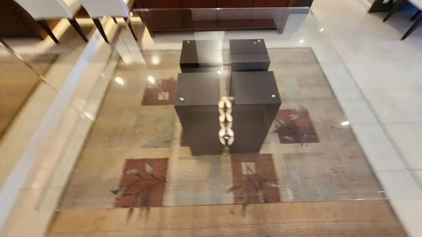 Mesa de Jantar Quadrada Vidro e Madeira - Foto 2