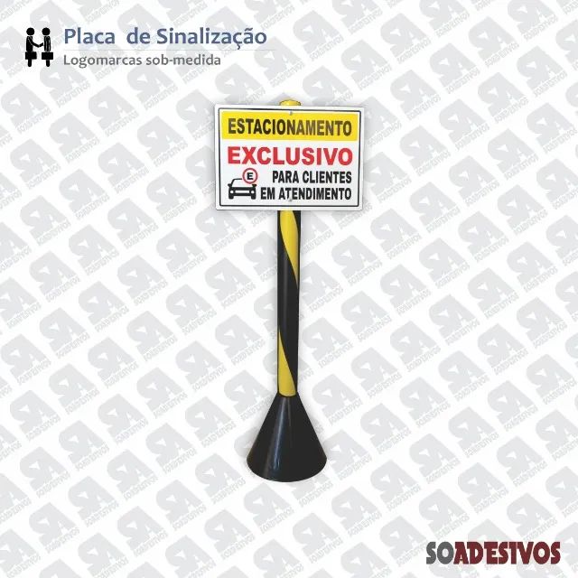 PLACA ESTACIONAMENTO PRIVATIVO COM SUPORTE - Foto 3